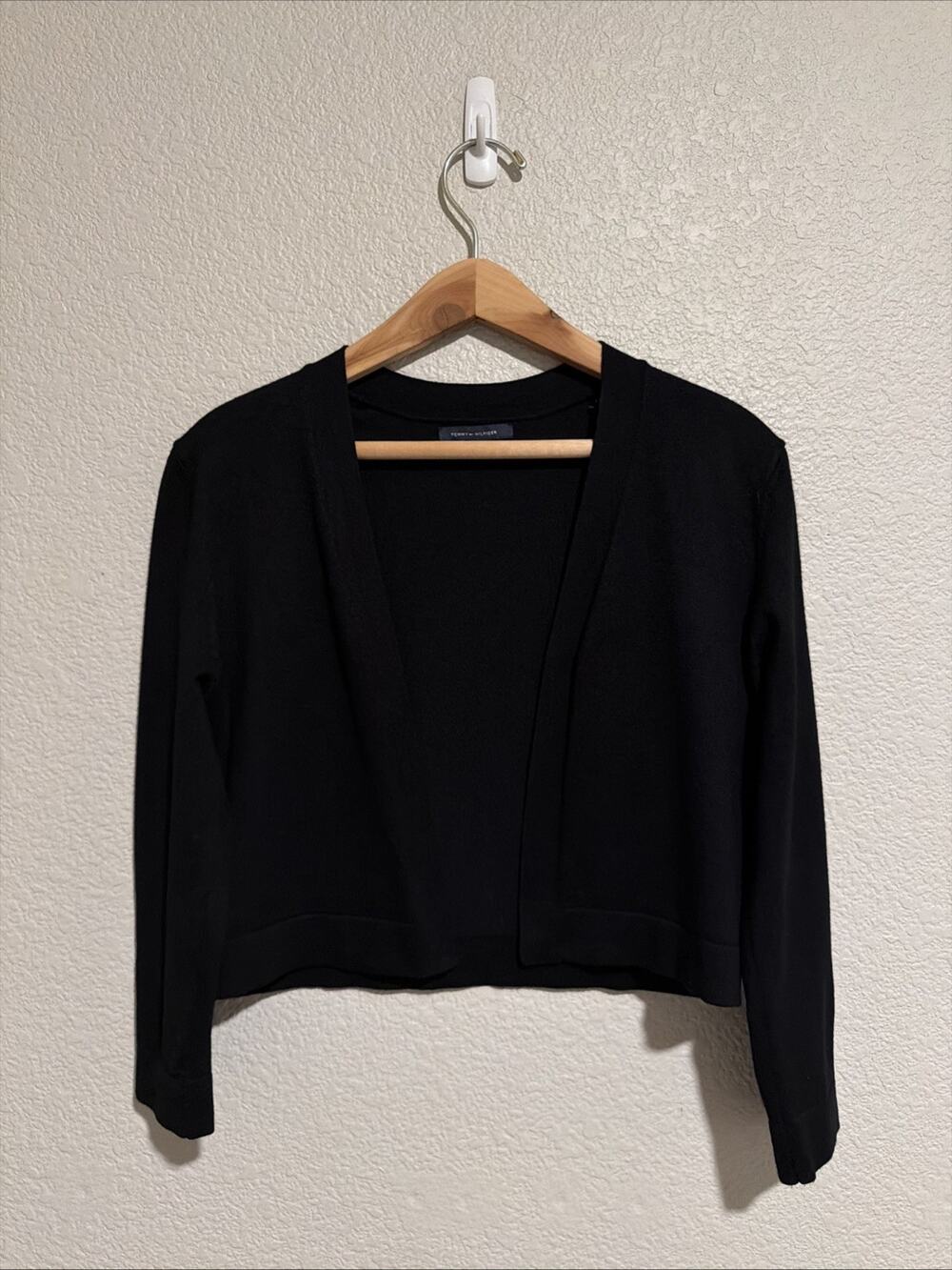 Tommy Hilfiger Open Front Shrug Cardigan Evening Crop Feminine Romantic Sunday S